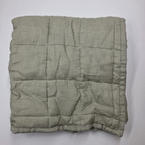 NWOT QUINCE European Linen Box Quilted Euro Sham Willowleaf 1830 - Picture 6 of 8